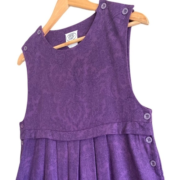 LAURA ASHLEY Vintage Boho Cottagecore Minimalist Floral Paisley Midi Dress Sz 8 - Picture 3 of 13